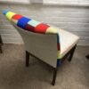 Newly Upholstered Small Bedroom Chair In New Zealand wool and Patchwork Design - Image 6