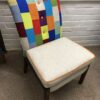 Newly Upholstered Small Bedroom Chair In New Zealand wool and Patchwork Design - Image 4