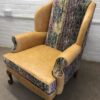 Vintage Duresta Wing Back Chair fully refurbished in Leather and Velvet - Image 6