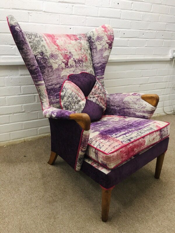 Parker Knoll Papa Bear chair fully refurbished in Luxury Velvet (Model 757) - Image 13
